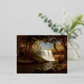 ミンネハハ滝ズバイアルバートビエルシュタット 箔シーズンポストカード (立ち正面)