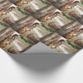 ミンネハハ1897先住民アメリカンヒアワタヴィンテージ ラッピングペーパー (角)