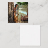 ミンネハハ – 先住民アメリカンヒアワタ1904 スクエア名刺 (正面/裏面)