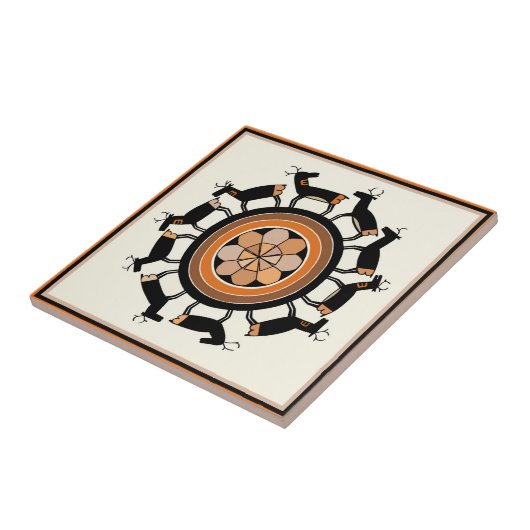 ミンブレス族の狩猟儀礼 タイル (側面)