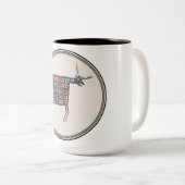 ミンブレス陶芸デザイン ツートーンマグカップ (正面右)