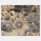 ミンブレス陶芸デザイン フリースブランケット (正面(横))