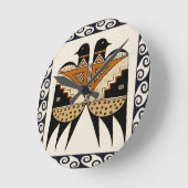 ミンブレス·ツイン·バード ラウンド壁時計 (傾斜)