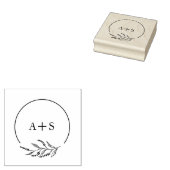 ミンマリスト植物性カップルイニシャル結婚ズ ラバースタンプ (押印)