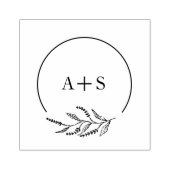 ミンマリスト植物性カップルイニシャル結婚ズ ラバースタンプ (インプリント)