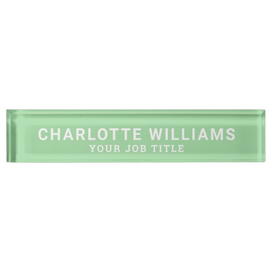 ミンモダントグリーンオフィス従業員 デスクネームプレート (正面)