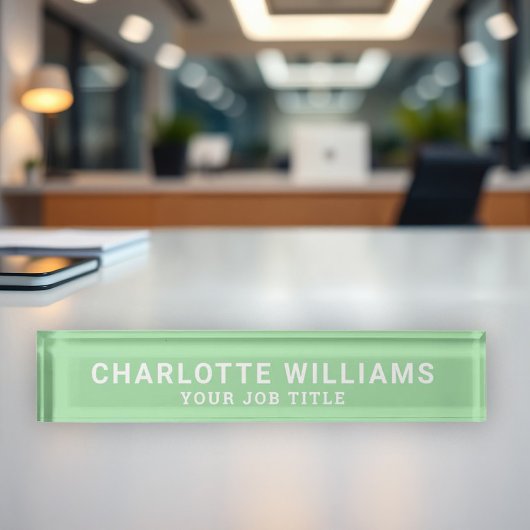 ミンモダントグリーンオフィス従業員 デスクネームプレート