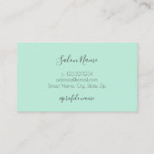 ミンモダントミニマルグリーン爪、 ネイル 名刺 (裏面)