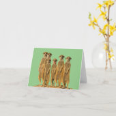 ミーアカット グリーティングカード(無地) カード (黄色い花)