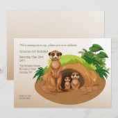 ミーアカット 招待状 (正面/裏面)