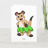 ミーアキャットがバレエを踊る カード (裏面)