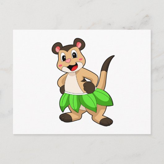 ミーアキャットがバレエを踊る ポストカード (正面)