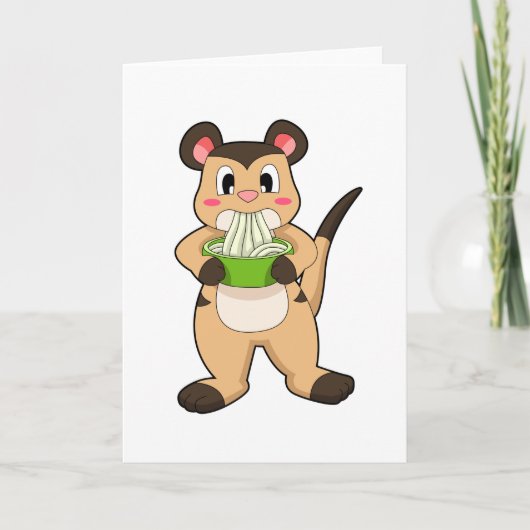 ミーアキャットとラーメン カード (正面)