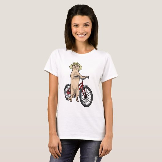 ミーアキャット自転車 Tシャツ (正面フル)