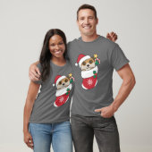 ミーアキャット クリスマス 雪 冬 動物 友達 Tシャツ (ユニセックス)