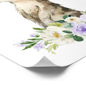 ミーアキャット・サファリ・紫の花・男女兼用 ポスター (角)