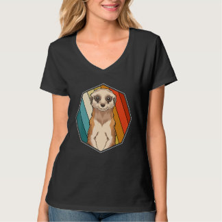 ミーアキャット ズーアニマル アフリカ サファリ レトロ ミーアキャット 1 Tシャツ
