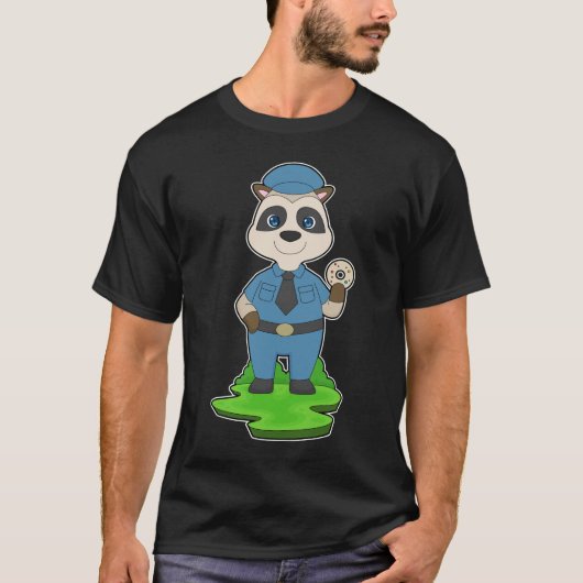 ミーアキャット ドーナツ警察 Tシャツ (正面)