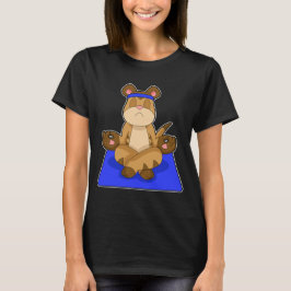 ミーアキャット ヨガ 瞑想 Tシャツ