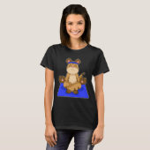 ミーアキャット ヨガ 瞑想 Tシャツ (正面フル)