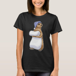 ミーアキャット 寝る時のナイトキャップ Tシャツ