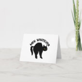 ミーエフおもしろいかわいい黒猫動物愛好家 サンキューカード (正面)