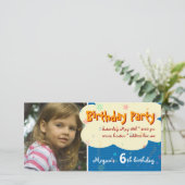 ミーガンの誕生日パーティフォト招待状 (スタンド正面)