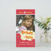 ミーガンの誕生日パーティフォト招待状 (スタンド正面)