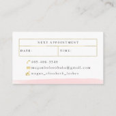 ミーガンエリザベスのフェイクな金ゴールドホイル 名刺 (裏面)