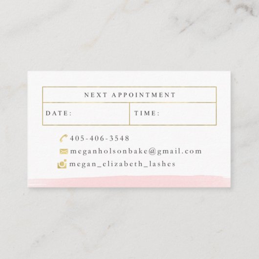 ミーガンエリザベスのフェイクな金ゴールドホイル 名刺 (裏面)