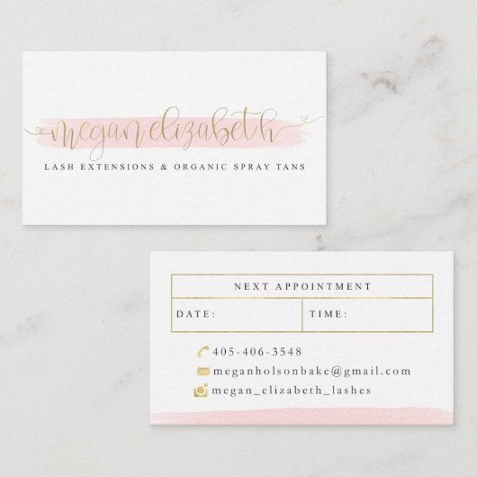 ミーガンエリザベスのフェイクな金ゴールドホイル 名刺 (正面/裏面)