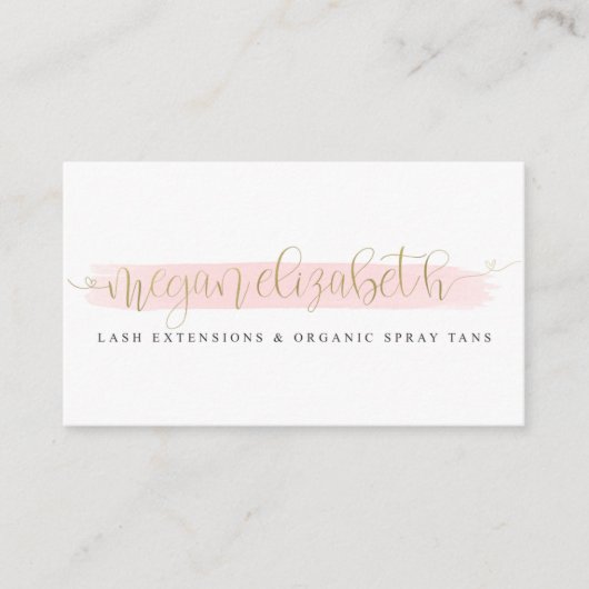 ミーガンエリザベスのフェイクな金ゴールドホイル 名刺 (正面)