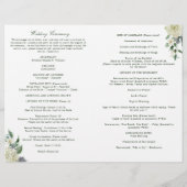 ミーガンカソリッ結婚クスの式プログラム全質量 (裏面)