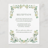 ミーガンシンプルグリーンリーウェディングレセプションエンクロージャ エンクロージャーカード (正面)