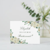 ミーガンバラグリーンリーブライデスメイド提案 インビテーションポストカード (スタンド正面)