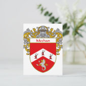 ミーガン紋章（マント付き） ポストカード (スタンド正面)