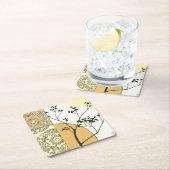 ミーガンMeagher著希薄な木のシルエット スクエアペーパーコースター (インサイチュ)