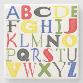 ミーガンMeagher著明るく着色された手紙 ストーンコースター (正面)