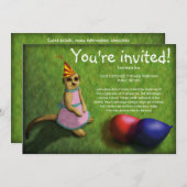 ミーキャットの誕生日、招待状 招待状 (正面/裏面)