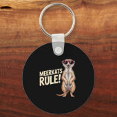 ミーキャット デザイン メンズ レディース キッズ 動物園飼育員 サファリ キーホルダー (正面)