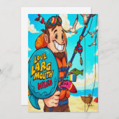 ミーズニレス魚釣り愛好家 招待状 (正面/裏面)