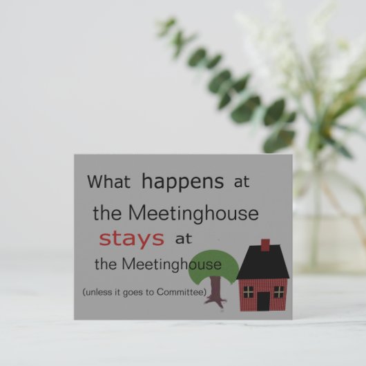 ミーチンハウスで何が起こるか….. ポストカード (スタンド正面)