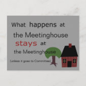 ミーチンハウスで何が起こるか….. ポストカード (正面)