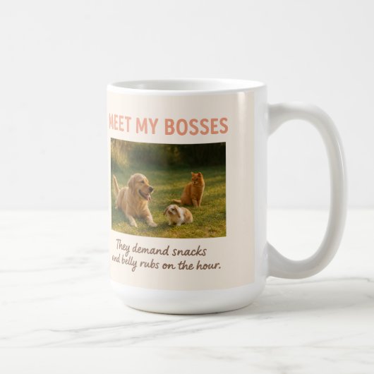 ミーティボスおもしろいカスタムーPetフォトデザイン コーヒーマグカップ (右)