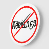 ミーティングオフィスのユーモアの壁時計なし ラージ壁時計 (傾斜)