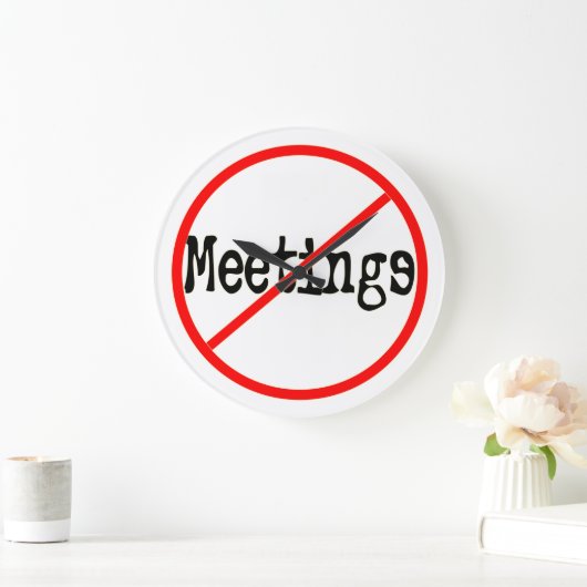 ミーティングオフィスのユーモアの壁時計なし ラージ壁時計 (ホーム)
