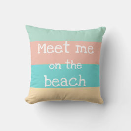 ミーティングオンビーチレトロストライプの装飾用クッション クッション