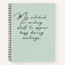 ミーティング中に忙しく見せるためのノートブック 面白い オフィス ノートブック
