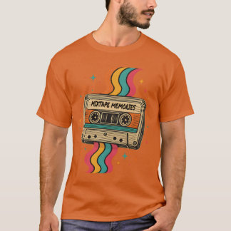 ミーテープの思い出 レトロなカセットテープデザイン フレンド Tシャツ