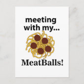 ミートおもしろいボールと会う ポストカード (正面)